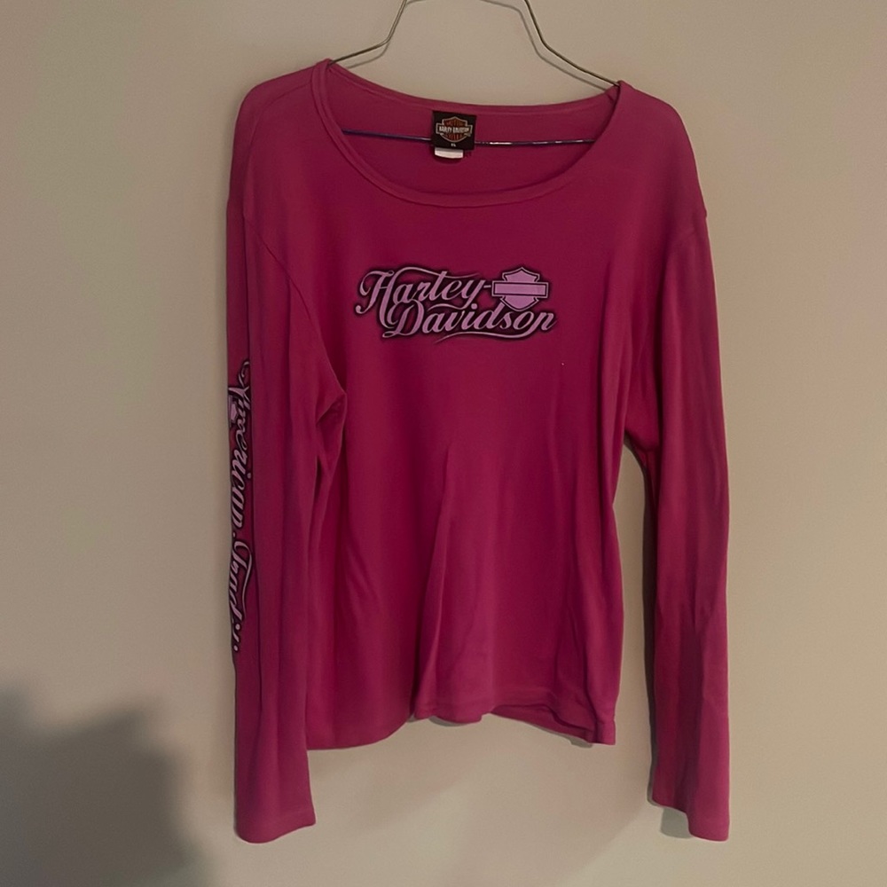 Harley-Davidson long sleeve pink XL shirt.